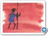 Einsamer Wanderer (1987, Madagaskar, Aquarell)