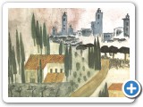 San Gimignano (1987, Toscana, Aquarell)